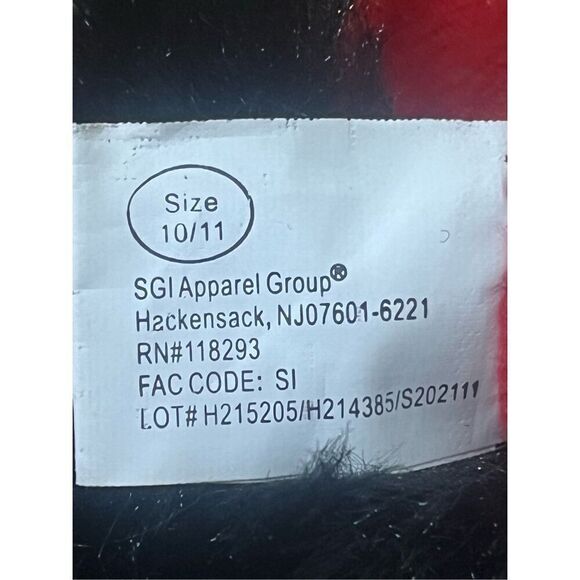 Harley Davidson Toddler Faux Fur Biker Boot Slippers Sz 10-11 Black Branded W Ha - Picture 10 of 12